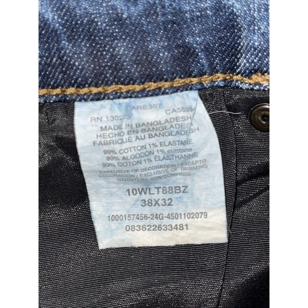 Wrangler Retro Slim Straight Jean Men 38x32 Blue Cowboy Rodeo Western Ranch Wear